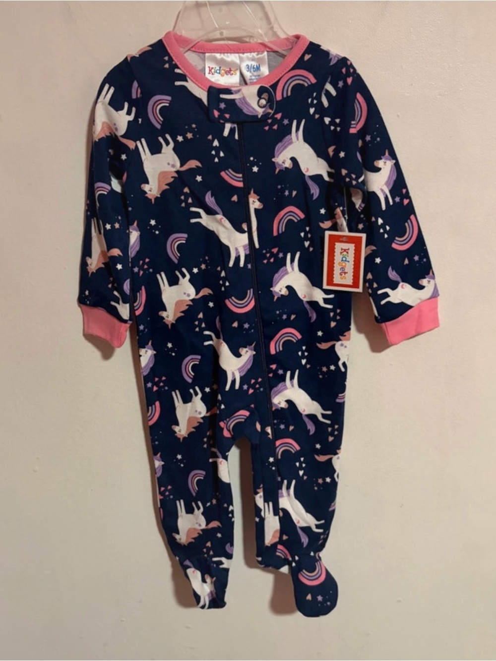 Girls NWT Kidgets Unicorn One-Piece Sleeper